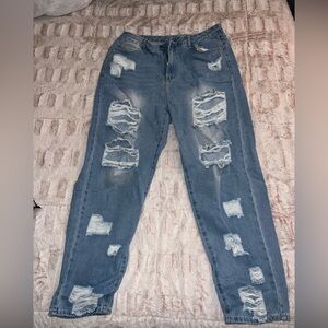 SHEIN ripped boyfriend jean XL